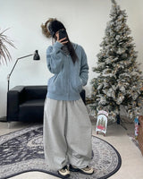 Any Stitch Knit Hood Zip Up