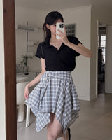 Timo checkered mini skirt (with underpants)