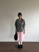 カシミアファインウールVネックニット(7color)