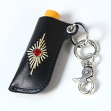 stud & wax thread lighter case keyring black
