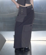 SHADE SET-UP POCKET LONG SKIRT
