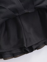 leather pleated pants mini skirt