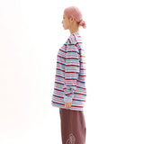 ハッピーラインズ ロングスリーブTシャツ_ブルー