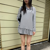 STRIPE WRINKLES TSHIRT WHITE