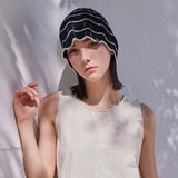 VA Label Wave Line Beanie / Black