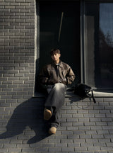 ROOM LEATHER PADDED JACKET