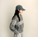 Eve High Quality Nordic Snowflake Round Knit