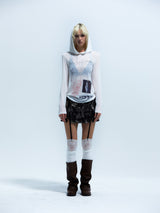 Emoha Punk Elegant Sexy Gilded Leather Skirt