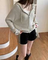 [ORIGINAL] Soda Summer Ribbed Knit Zip-up Hoodie