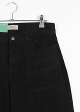 DEEP BLACK LOW WIDE PANTS