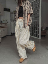 Blend stitch balloon banding pants