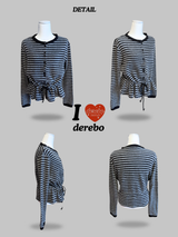 リズ ナッピング ストライプ ストラップ Tシャツ