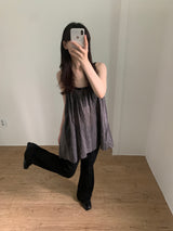 Humming Patchwork sleeveless (2color)