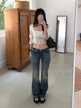 ネッティ ローライズ ブーツカット デニムパンツ (one color)