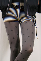 charcoal candy dot tights