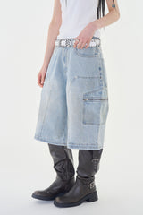 Roma carpenter denim bermuda pants