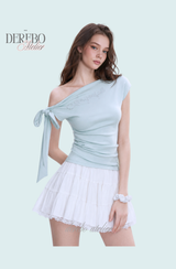 Muse Ribbon One Shoulder Top