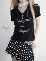 VネックショートスリーブTシャツ (2 Colors）