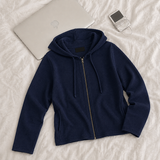 スリムフィット リブド フーディー ジップアップ、デイリー スリム フーディー ジップアップ(3 colors)