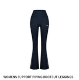 Womens サポートピグメントブーツカットレギンス Navy