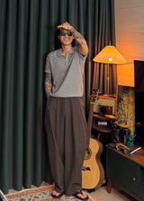 Hachi Linen Collar Short-Sleeve Knit 5COLOR