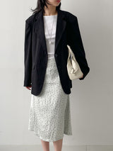 Dot Crease Mermaid Midi Skirt
