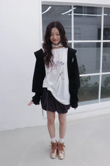 Academy Hood Cardigan (Black)
