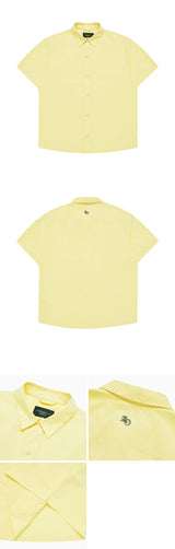 [24SS] SYMBOL LOGO RIVET COTTON SHORT SLEEVE SHIRT YELLOW