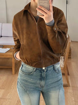Arcti leather blouson jacket