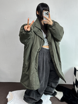 ベーシックオーバーロングフィールドロングパディング🖤🩶💚🤎 - 4カラー