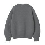 [Unisex] リザーブボタンオーバーフィットカーディガン[GRAY]