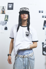 クロウキーズクロップリンガーTシャツ (ホワイト)