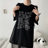 Mocky lettering short-sleeved T-shirt (3 colors) H&L