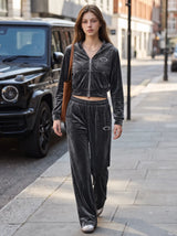 HORIZON RING VELVET PANTS [SMOKE GRAY]