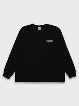リアルライフワッフル長袖Tシャツ - ブラック