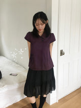 Mori two-button collar pocket blouse (4c)