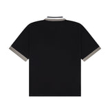 DVRK PRIVÉ BUTTONLESS LINED POLO - BLACK
