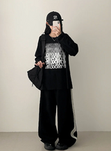 NT Gradient Noise Printed Long Sleeve Tee