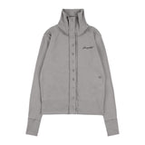 Rough High-Neck Cardigan (Grayish Brown) F25QB075
