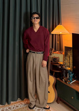 Steady Crop V-Neck Cozy Knit 4COLOR