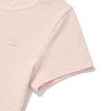 KIRSH PLAIN SLIM FIT STRIPE T-SHIRT - PINK