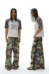 Camo Double Waist Pants