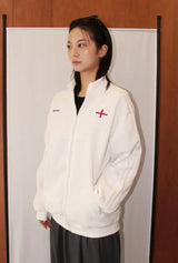 BOUCLE PATCH TRACK ZIP-UP