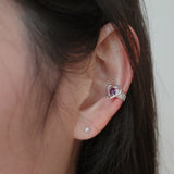 【MADE】 Heart quilting earcuff
