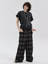That's neat - CHECK PANTS Convertible Tartan Trousers