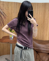 レノン ピグメント ヘンリーネック ショートスリーブ Tシャツ