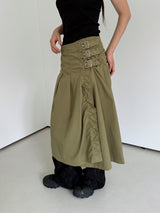 fancy buckle wrap skirt 
