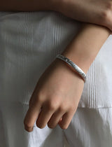 Matt O ring letter bangle