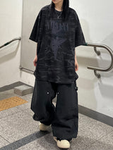martin embroidered double-knee pants