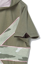 クロスパッチフーディー (KHAKI)